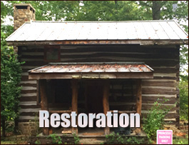 Historic Log Cabin Restoration  Elon, North Carolina